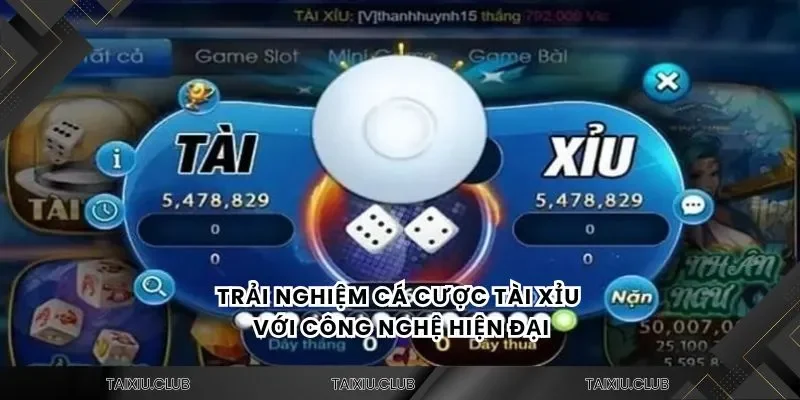 Trải nghiệm cá cược tài xỉu với công nghệ hiện đại