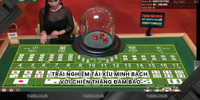 Trải nghiệm tài xỉu minh bạch với chiến thắng đảm bảo