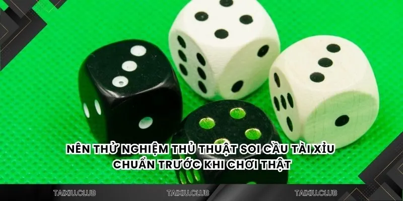 Nên thử nghiệm thủ thuật soi cầu tài xỉu chuẩn trước khi chơi thật