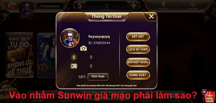 Truy cập nhầm trang chủ Sunwin giả mạo phải làm sao?